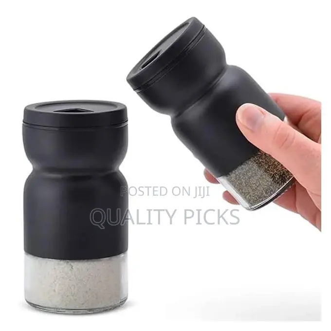 2 Piece Glass Salt and Pepper Shakers Mill