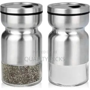 2 Piece Glass Salt and Pepper Shakers Mill