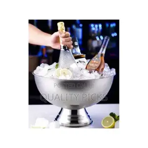 Stainless Steel Ice Bowl Metal Bar Barrel Beer Champagne