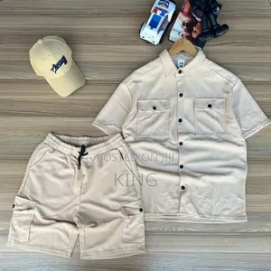 Lovely Double Pocket Shirt and Short Set