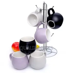 6 Pieces of Pot Shaped Tea Cups Coffee Mugs -Multicolor