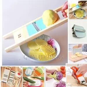 Wooden Potato Grid Slicer Vegetable Grater Corrugated Net