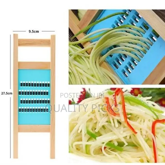 Wooden Potato Grid Slicer Vegetable Grater Corrugated Net
