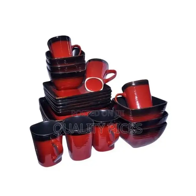 Other 24 Piece Square Plates,Bowls,Cups Dinner Set