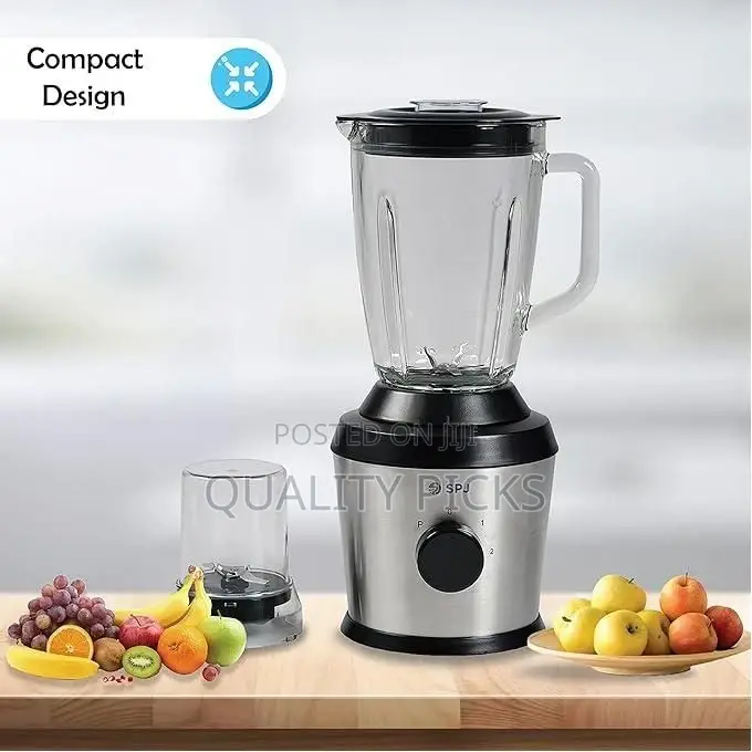 SPJ Proffessional 2 in 1 Blender, Grinder (Glass Jar)1.5L