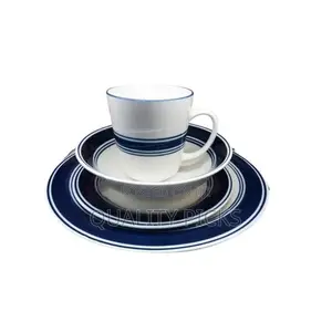 24 Pieces Ceramic Cups Bowls Small Plates Dinner Plates