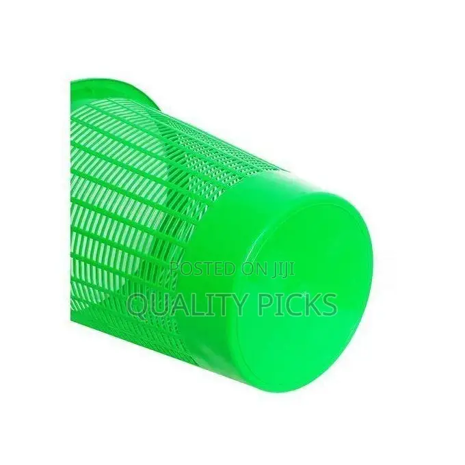 Basket Home Plastic Laundry Basket With a Lid - Green