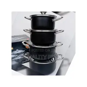 8 PC Non-Stick Saucepans Cookware Dishes Pots