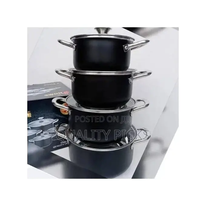 8 PC Non-Stick Saucepans Cookware Dishes Pots