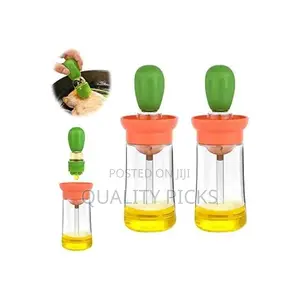 Kitchen Silicone Oil Bottle Oil Brush Portable