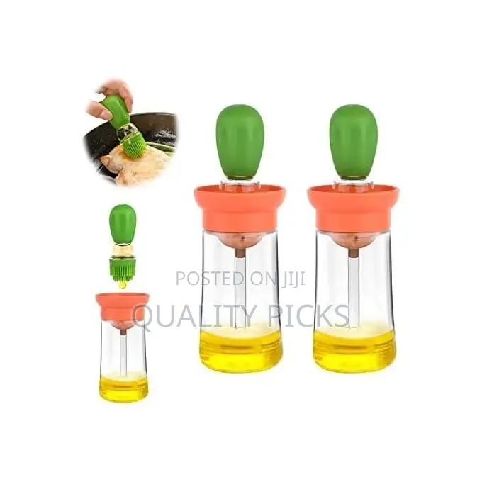 Kitchen Silicone Oil Bottle Oil Brush Portable