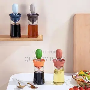 Kitchen Silicone Oil Bottle Oil Brush Portable