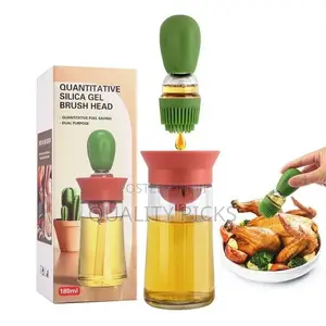 Kitchen Silicone Oil Bottle Oil Brush Portable