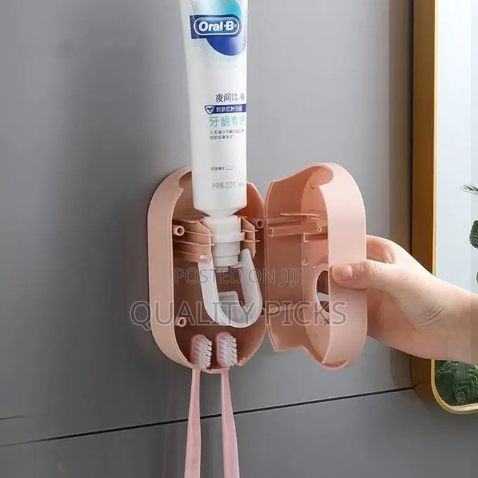 Automatic Toothpaste Squeezer Dispenser Toothbrush Holder