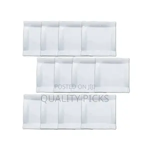 12 Pieces Melamine Square Dinner Plates - White