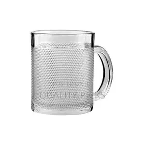 6pcs Set of Tea Coffee Glass Mugs - Transparent