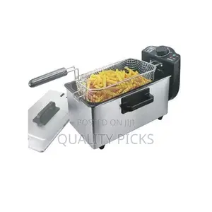 Professional Style Stainless Steel Deep Fryer - Silver 3.7L