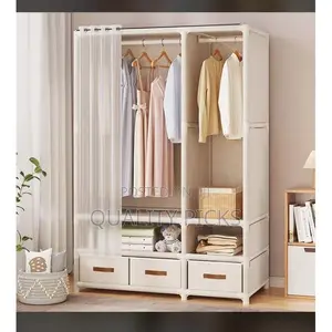 Portable Closet With Cover for Hanging Clothes Open Wardrobe