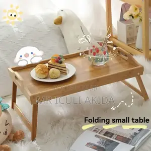 Foldable Bedside Wooden Laptop Table