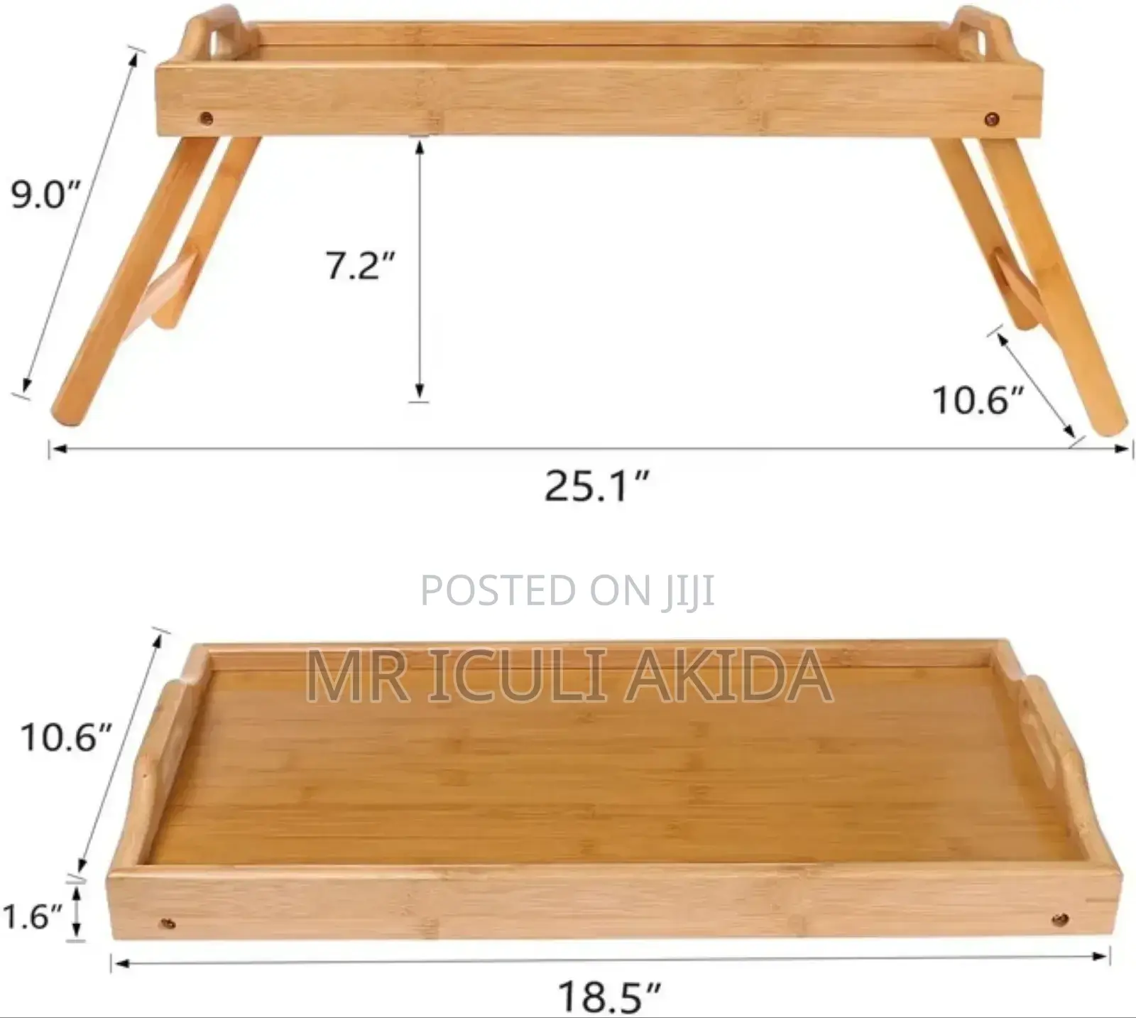 Foldable Bedside Wooden Laptop Table