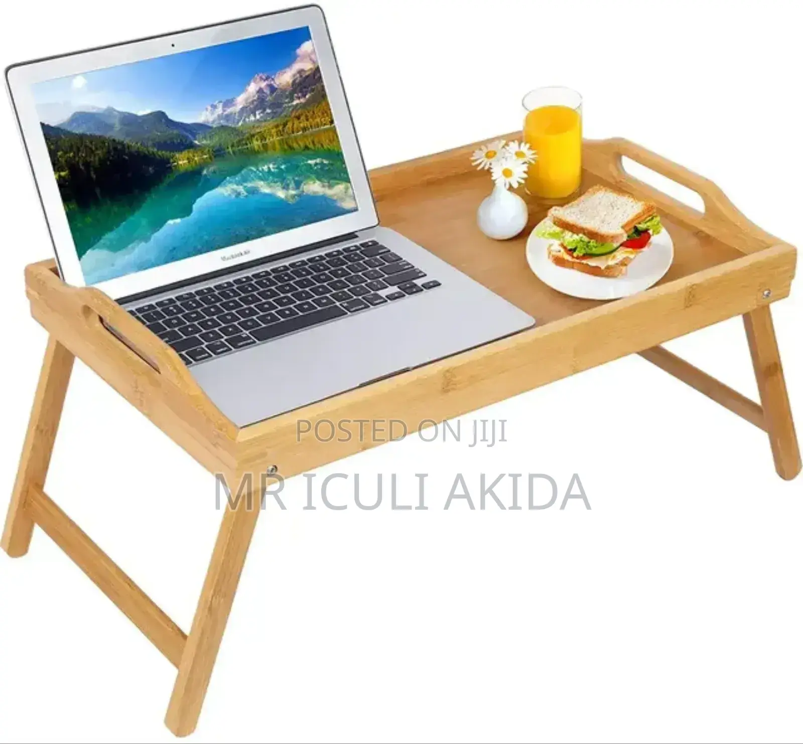 Foldable Bedside Wooden Laptop Table
