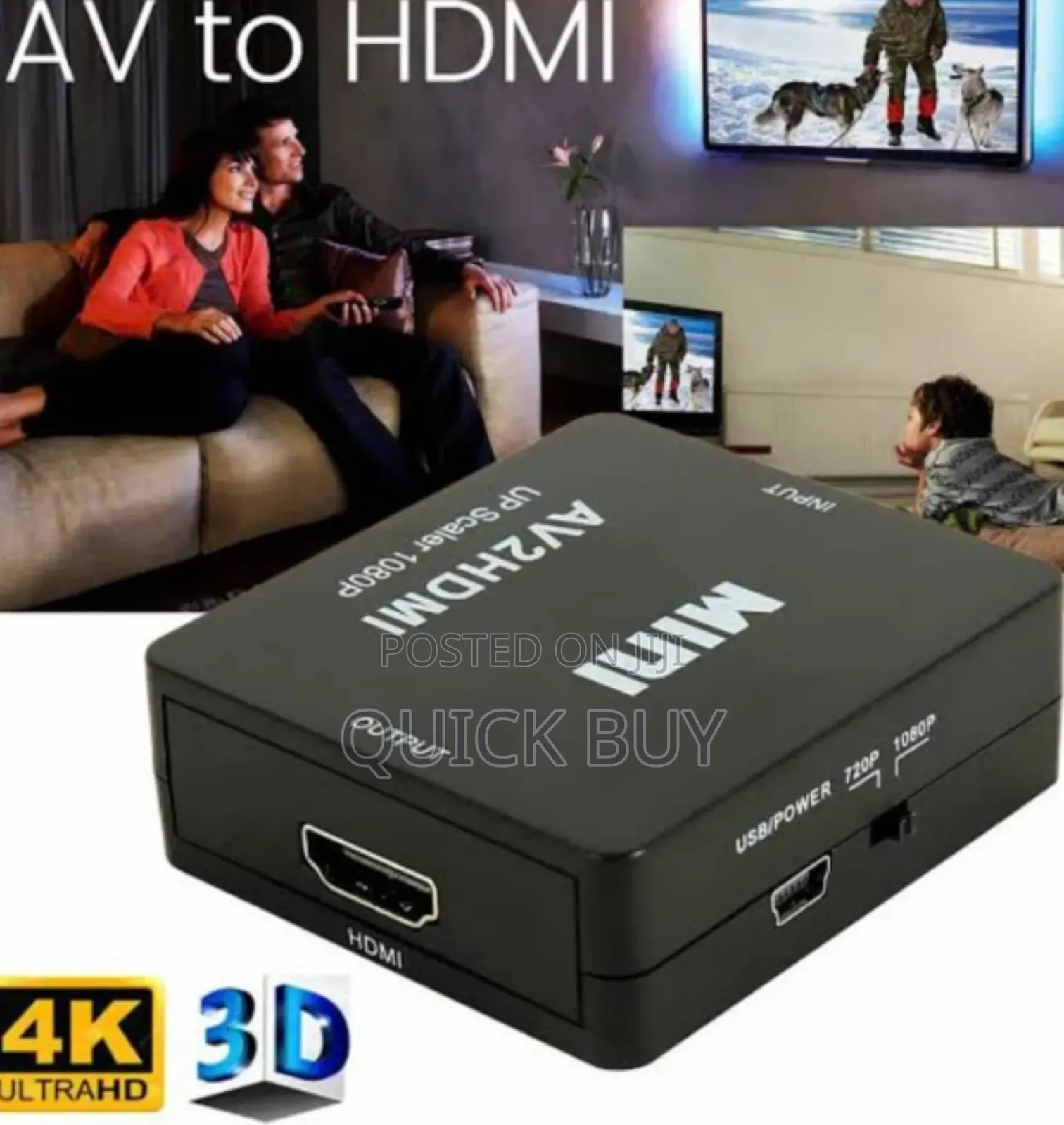 Premium AV Tohdmi Converter Compatible Adapter 1050p Full HD