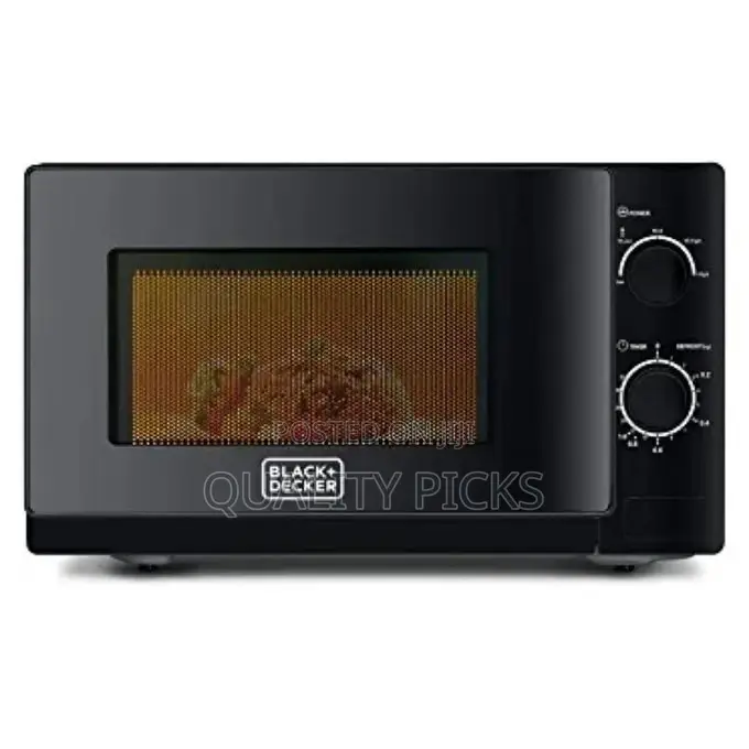 Black Decker 20 Litres Microwave Oven- Black.