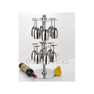 Countertop Rotating 12 Wine Glass Cup Holder Drying Rack
