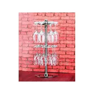 Countertop Rotating 12 Wine Glass Cup Holder Drying Rack