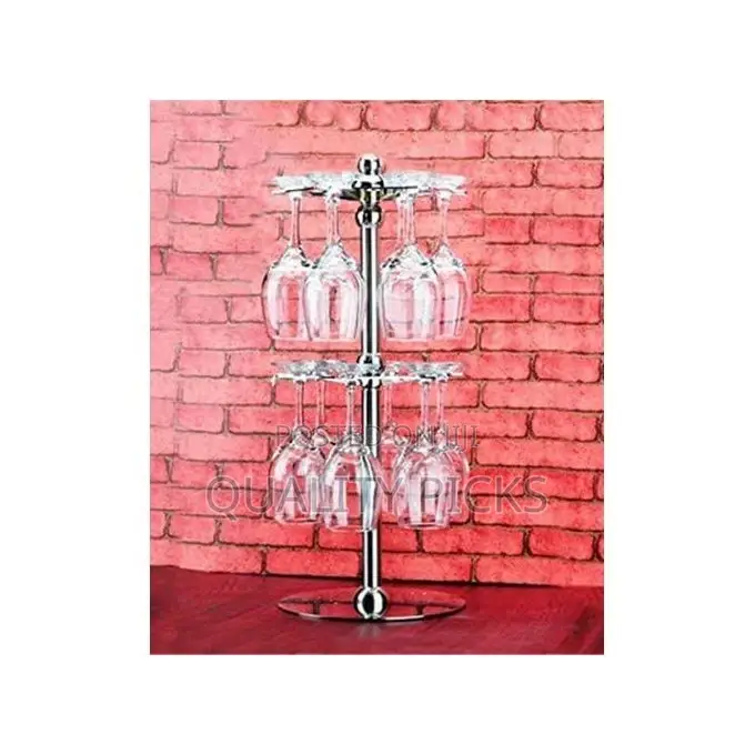 Countertop Rotating 12 Wine Glass Cup Holder Drying Rack