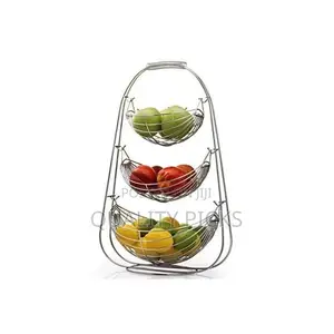 3 Tier Stainless Steel Fruit Bowl Storage Basket Holder
