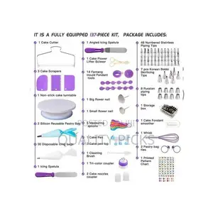 137 Pieces Cake Decorating Tool Set Baking Supplies