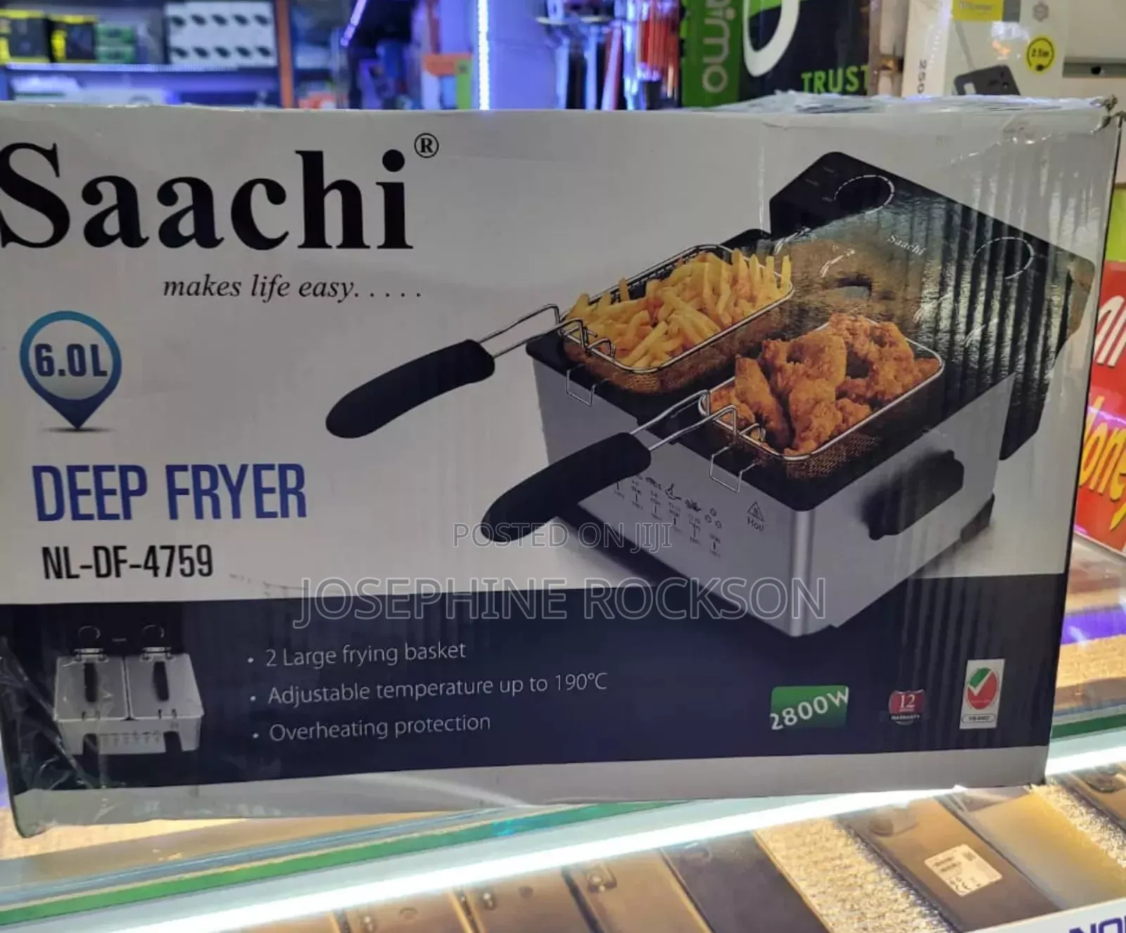 Deep Fryer Double Saachi 6l