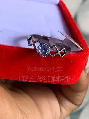Silver Engagement Ring Available Only in Size (17)