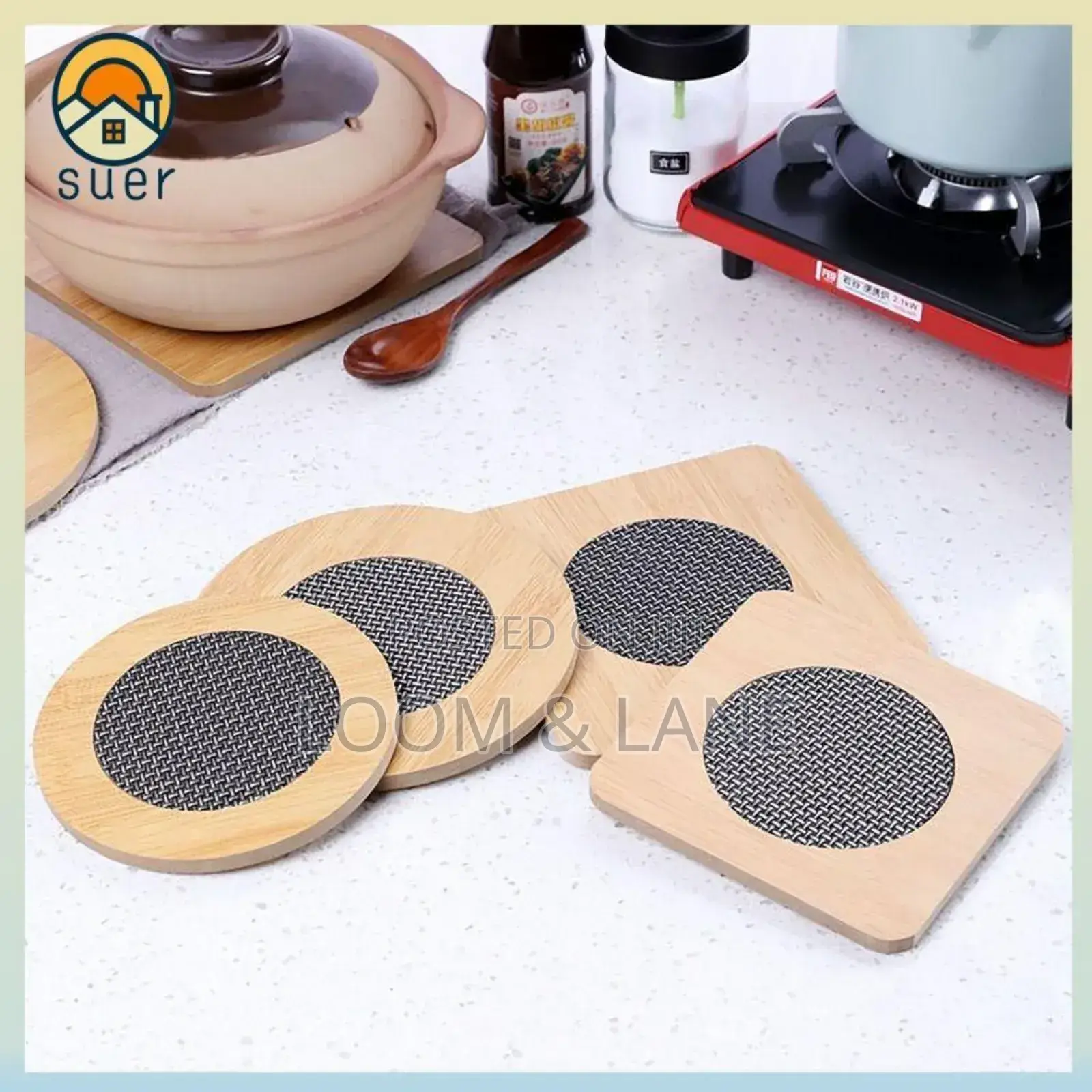4pcs Trivet Coasters Hot Pot Holder