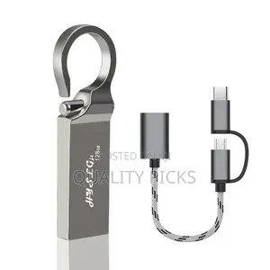128 Gb Metal Usb Flash Drive Adapter Cable 2 in 1 Set