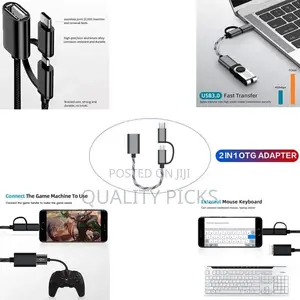 128 Gb Metal Usb Flash Drive Adapter Cable 2 in 1 Set