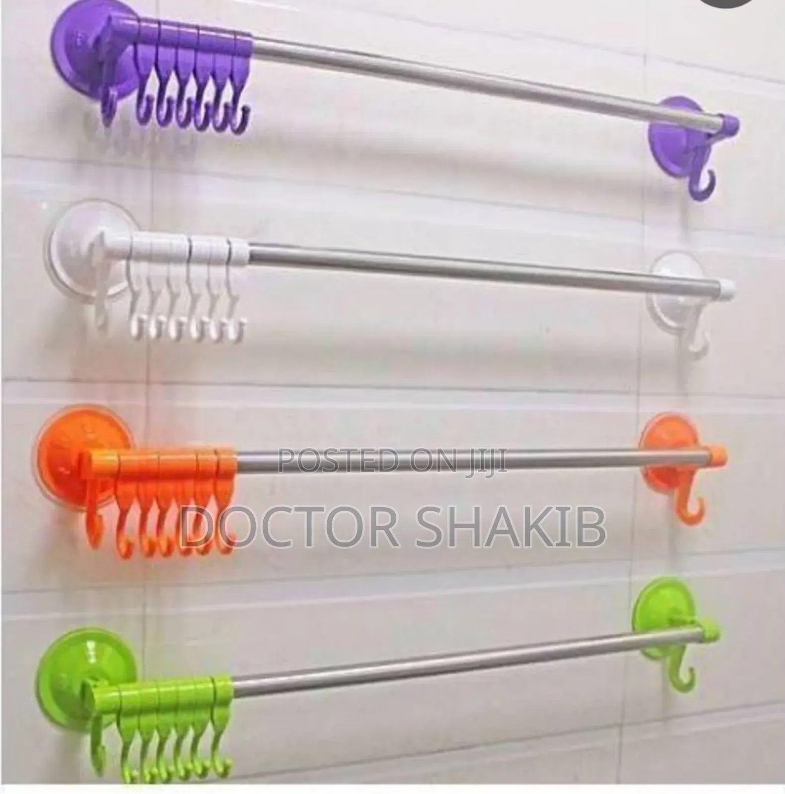 Bathroom/ Kitchen Tower Hanger With Hooks
