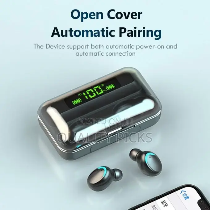 Wireless Fingerprint Touch Bluetooth 5.0 Earphone With Mic