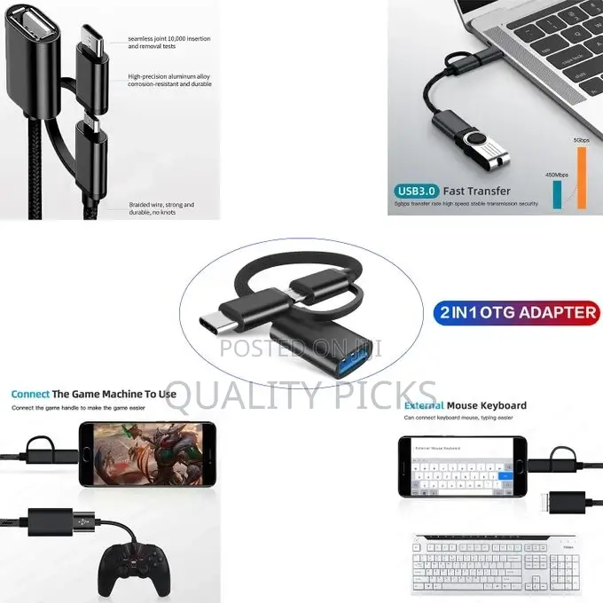 128 GB OTG Usb Flash Drive Adapter Type C 3 Units in 1 Set