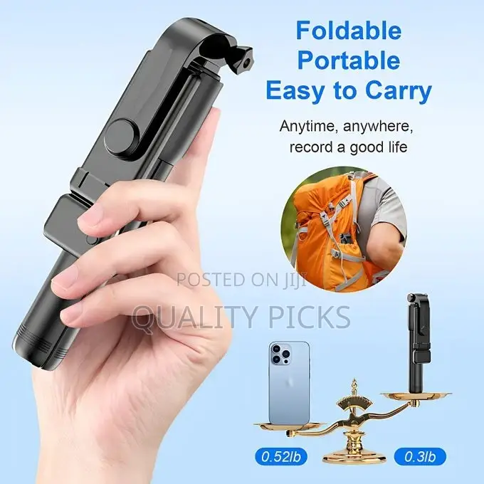Bluetooth Selfie Stick Tripod + Fill Light +Shutter Remote