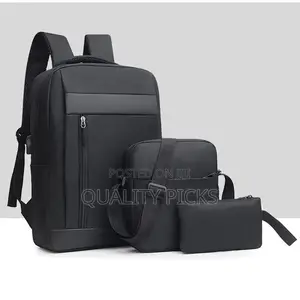 3in1 Men's Bags Backpack With USB Charging Interface
