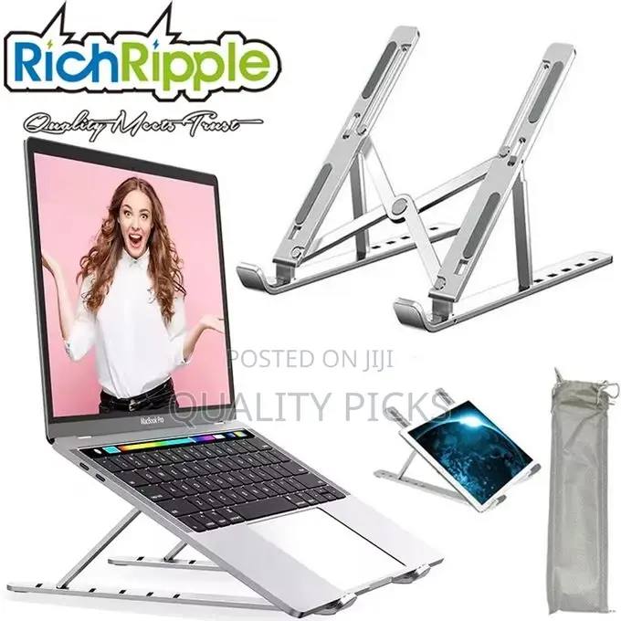 Richripple Aluminum Portable Laptop Stand 6-Hole Adjustable