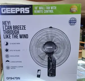 Wall Fan Geepas Super Fast 16 Inches Wall Fan With Remote