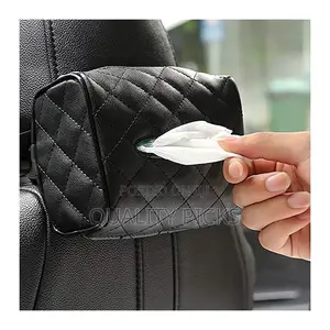 Car Accessories Armrest Tissue Holder Leather Napkin