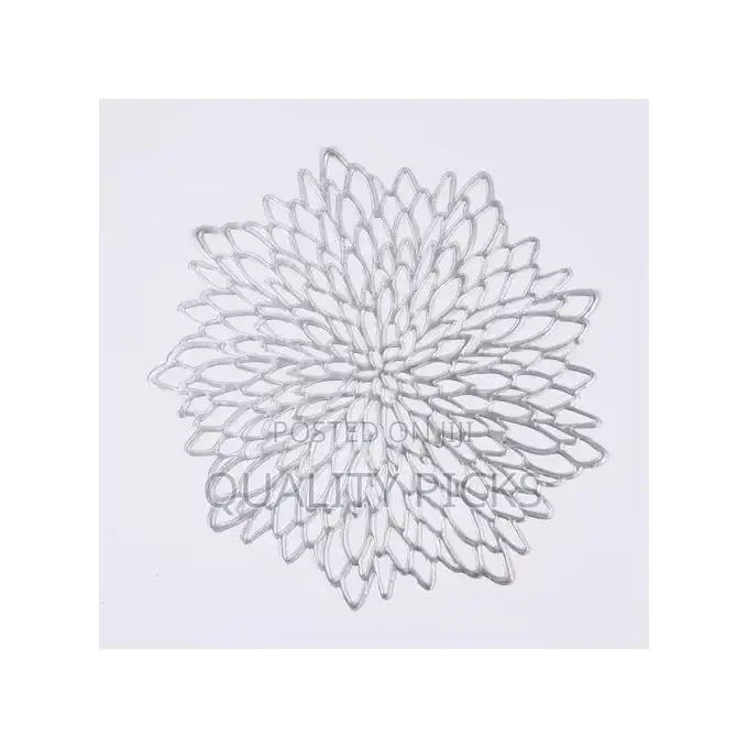 6PC Placemats Leaf Flower Place Mats Dining Hollowed