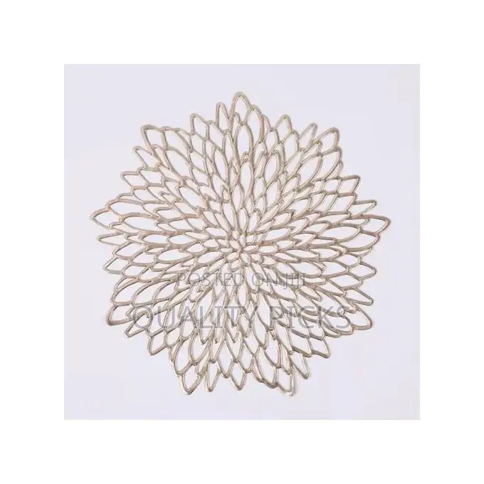 6PC Placemats Leaf Flower Place Mats Dining Hollowed