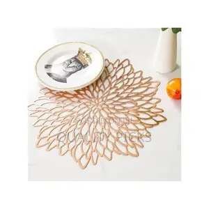 6PC Placemats Leaf Flower Place Mats Dining Hollowed