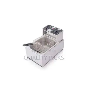 Genuine 6 Liter Commercial Single Deep Fryer - Silver