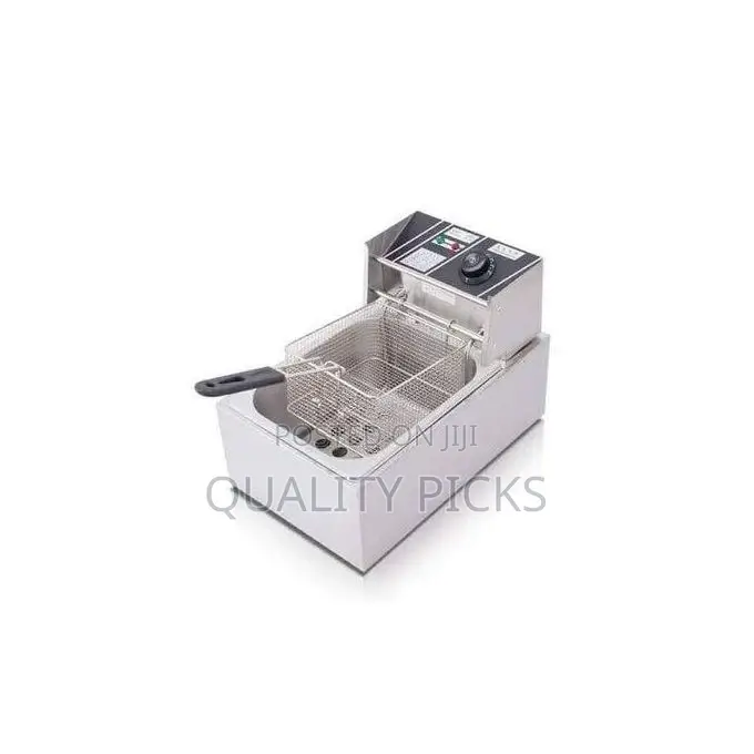 Genuine 6 Liter Commercial Single Deep Fryer - Silver